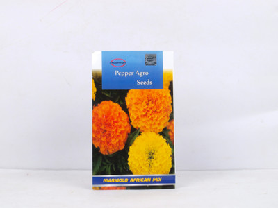 

Pepper Agro Marigold (Tegetes Erecta) Gulzafri Orange Flower seeds Seed(100 per packet)