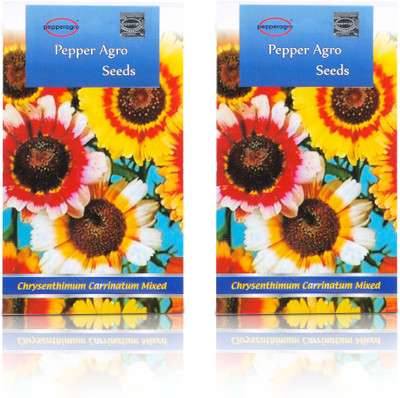 

Pepper Agro Chrysenthimum Carinatum Mary Mixed Flower seeds 2 Packs Seed(6 per packet)