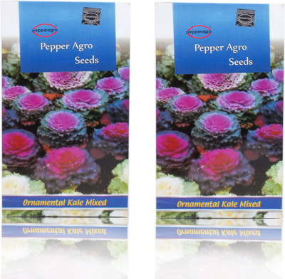 Pepper Agro Ornamental Kale Mixed Flower seeds Seed(150 per packet)