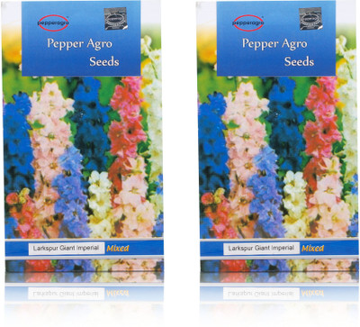 

Pepper Agro Larkspur Giant Imperial Mixed Flower seeds Seed(100 per packet)