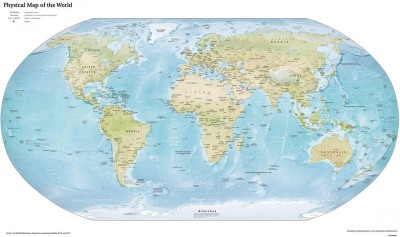 

World Map Peel and Stick Wall Poster ( 48 X 72 Inch) Paper Print(122 inch X 182 inch, Rolled)