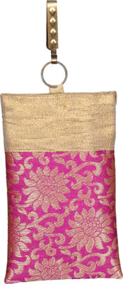 

Mahadev Exports Mobile Pouch for Women Pink Flower Mobile Pouch(Pink)