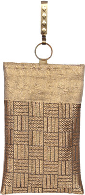 

Mahadev Exports Mobile Pouch for Women Stripe Mobile Pouch(Gold)