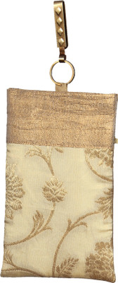 

Mahadev Exports Mobile Pouch for Women White Mobile Pouch(Gold)
