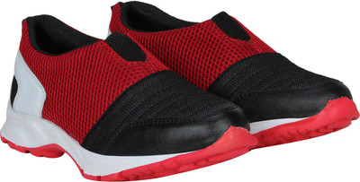 

Kraasa Sports Slip On Running Shoes For Men(Red, Black