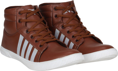 

Knot n Lace Foot Sneakers For Men(Brown, White