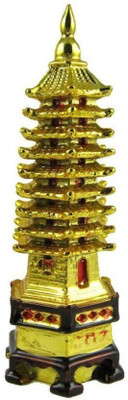 

girisha and son feng shui education tower for knowledge, peace and calmness Showpiece - 7 cm (Polyresin, Multicolor) Decorative Showpiece - 7 cm(Polyresin, Gold)