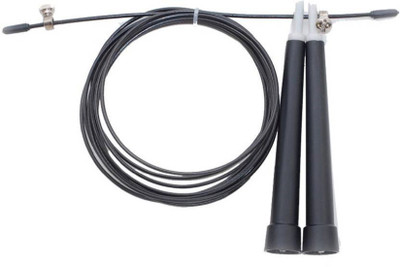 

serveuttam Heavy Cable & Adjustable Length Speed Skipping Rope Speed Skipping Rope(Black, Length: 274 cm)