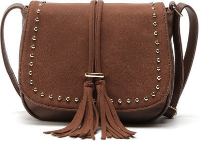 

Goatter Girls Tan PU Sling Bag