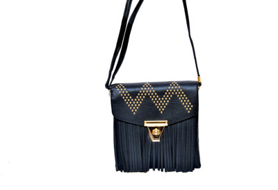 

ferric Women Casual Black PU Sling Bag