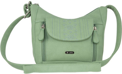 

Lavie Women Casual Green PU Sling Bag