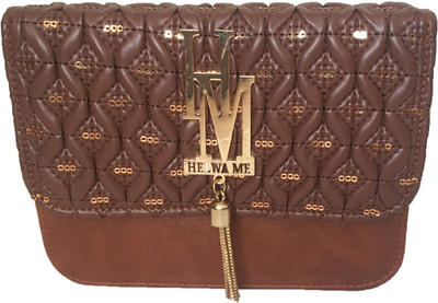 

ELYSIAN Women Casual Brown PU Sling Bag