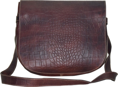 

shankar Produce Men & Women Casual Brown Genuine Leather Sling Bag