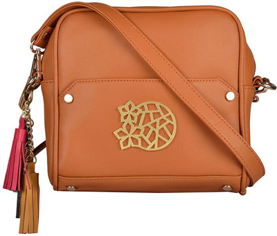 

FIZZA Women Casual Brown PU Sling Bag