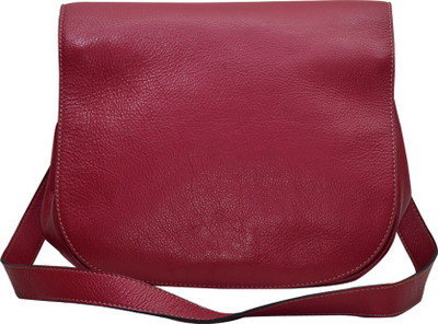 

shankar produce Men & Women Casual Red Genuine Leather Sling Bag