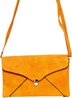 

Ferric Women Casual Yellow PU Sling Bag