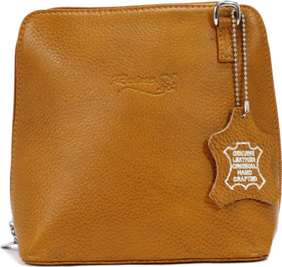 

REINE Girls Casual Gold Genuine Leather Sling Bag