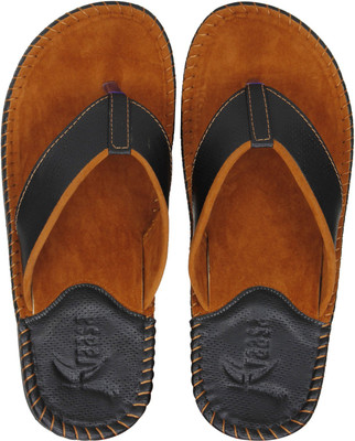 

Kraasa Flip Flops, Tan::black