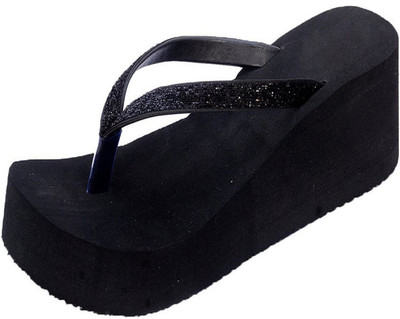 

ANSHU ENTERPRISES Flip Flops, Black