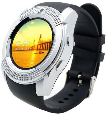 

ESTAR compatible smartwatch Silver Smartwatch(Black Strap Free Size)