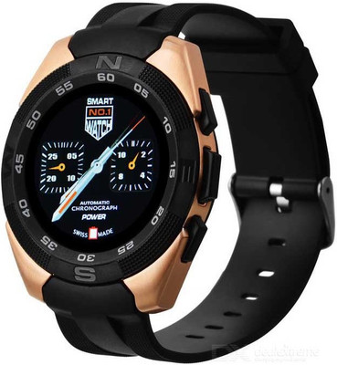 

SYL Samsu.ng compatible bluetooth smartwatch with camera and sim slot Gold Smartwatch(Black Strap Free Size)