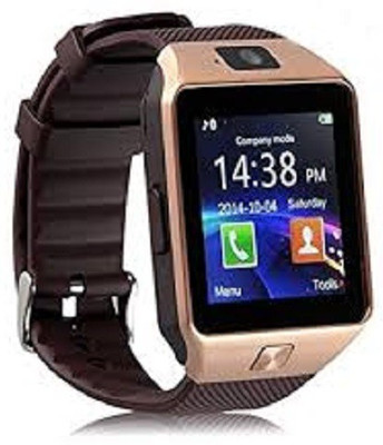 

tech10x Dz09 gold Smartwatch(Gold Strap regular)