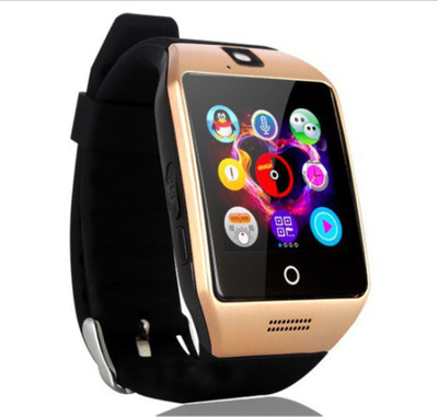 

MOBILE LINK compatible bluetooth smartwatch with camera,sim-card slot and memory card slot Gold Smartwatch(Black Strap Free Size)