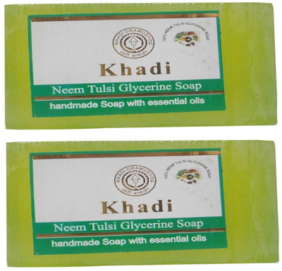

khadikhazana neem tulsi glycerine soap 125grams (pack of 2)(125 g, Pack of 2)