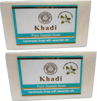 

khadikhazana pure jasmine soap 125grams (pack of 2)(125 g, Pack of 2)
