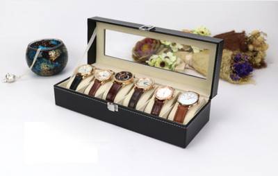 

SYGA Watch Stand Box_6 Slot Storage Box(Black)