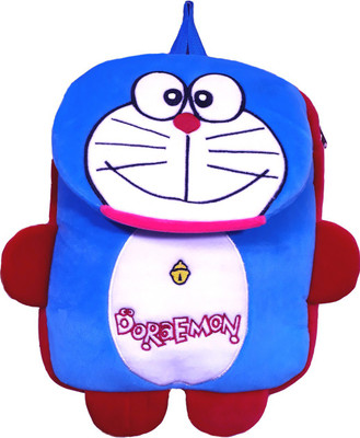

Brudo Soft & funny Doremon plush bag - 30 cm(Blue, Red)