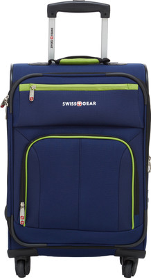 

Swiss Gear " Spinner Navy/Green Expandable Cabin Luggage -  inch(Blue