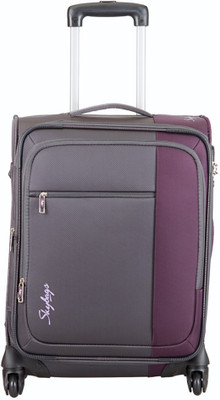 

Skybags CUBE 4W EXP STROLLY 55 PURPLE Expandable Cabin Luggage -  inch(Grey, Purple