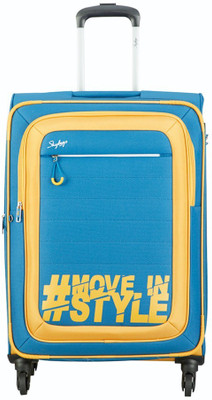 

Skybags HASHTAG 4W EXP STROLLY 71 BLUE Check-in Luggage -  inch(Yellow, Blue, Blue;yellow