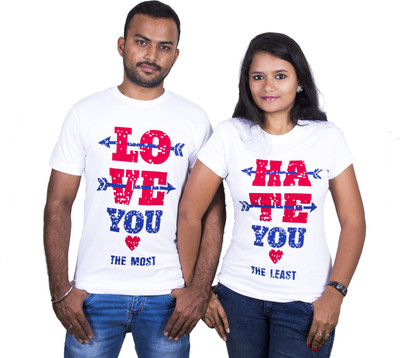 Indian Aurochs Printed Men & Women Round Neck White T-Shirt(Pack of 2) Flipkart