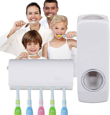 

JK Plastic Toothbrush Holder(White, Wall Mount)