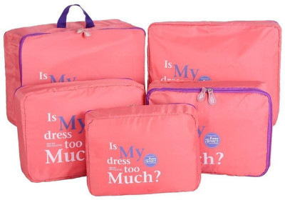 

Styleys 5 pcs Packing Cubes Travel Bags in Bag Organizer (Peach)(Pink)