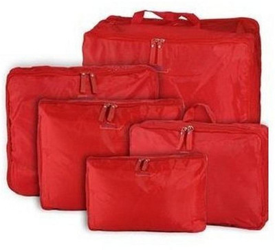 

Styleys 5 pcs Packing Cubes Travel Bags in Bag Organizer (Red)(Red)