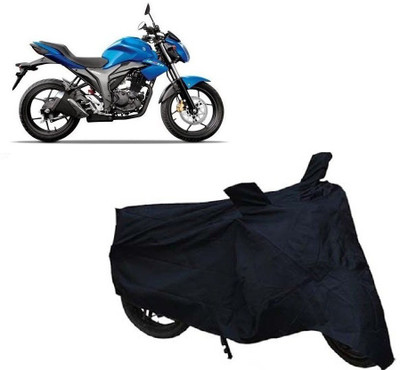 Autocraft Two Wheeler Cover for Suzuki(Black)