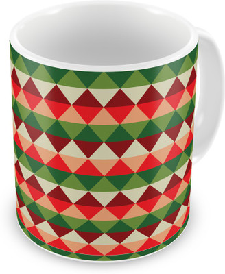 

Indigifts Square Checkered Pattern Printed Colourful Ceramic (330 ml) ( Xmas Gift For Her, Him, Boy, Girl, Dad, Mom, Friends, Family ) - Christmas Decorations Ceramic Mug(330 ml), Multicolor
