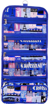 

Glitter Collection Wall hanging makeup kit and bathroom kit Travel Wall hanging Vanity Box(Blue)
