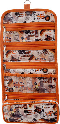 

Glitter Collection Wall hanging make up multipurpose Travel wall hanging, make up kit Vanity Box(Orange)