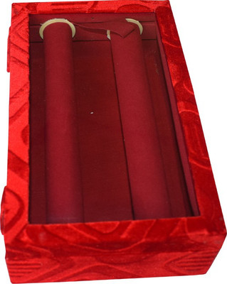 

Aadhya Transparent 2 Rod Bangle box (Maroon) Vanity Box(Maroon)