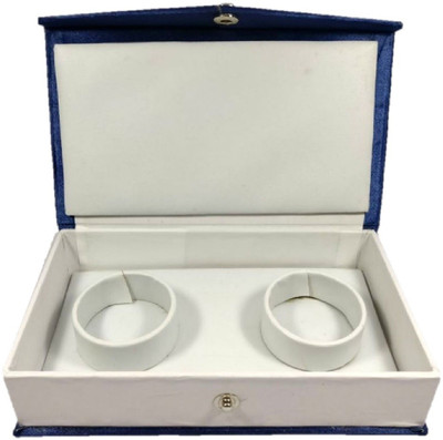 

Addyz Bangle Bracelet Case Organizer Vanity Box(Blue, White)