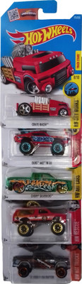 

kidoz kingdom HOT WHEELS BASIC CARS 5 PICES MIX set(Multicolor)