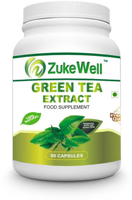 

Zukewell Green Tea Extract 500 mg (60% Polyphenols) Fat Burner-60 Pure Veg Capsules Pack of 1 (60 g)(60 g)