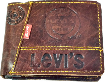 

Levi Men Brown Genuine Leather Wallet(3 Card Slots)