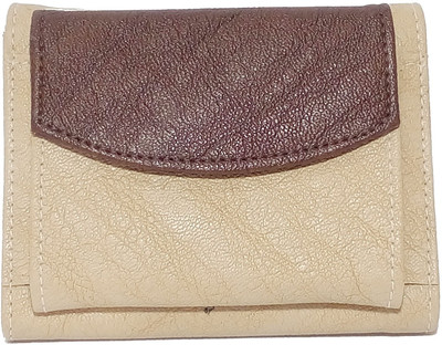 

kd collections Women Beige Artificial Leather Wallet(5 Card Slots)