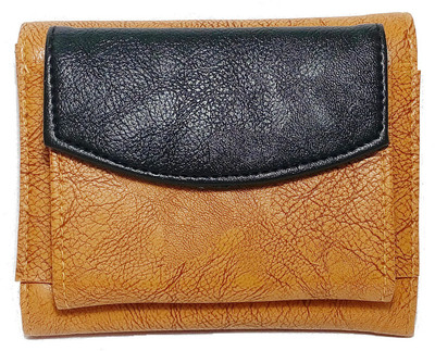 

kd collections Women Casual Tan, Black Artificial Leather Wallet(5 Card Slots)