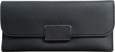 

SAMCO FAS Women Black Artificial Leather Wallet(9 Card Slots)